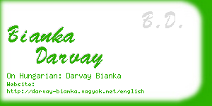 bianka darvay business card